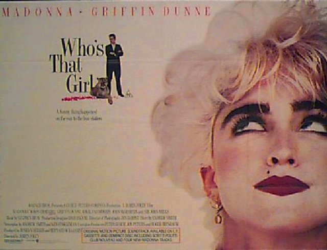 Who's That Girl Original 1987 British Quad Movie Poster