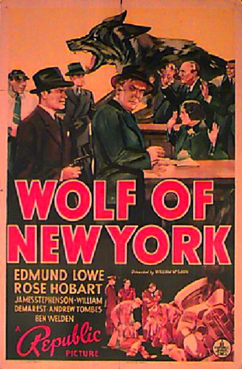 Wolf of New York Original 1940 U.S. One Sheet Movie Poster
