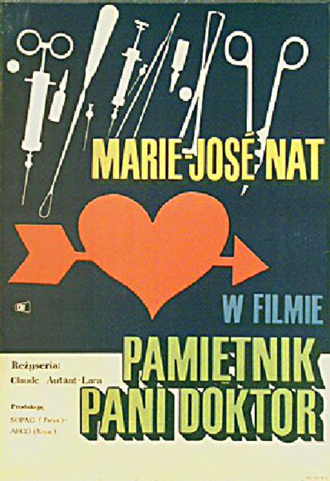 Journal d'une femme en blanc Original 1965 Polish A1 Movie Poster