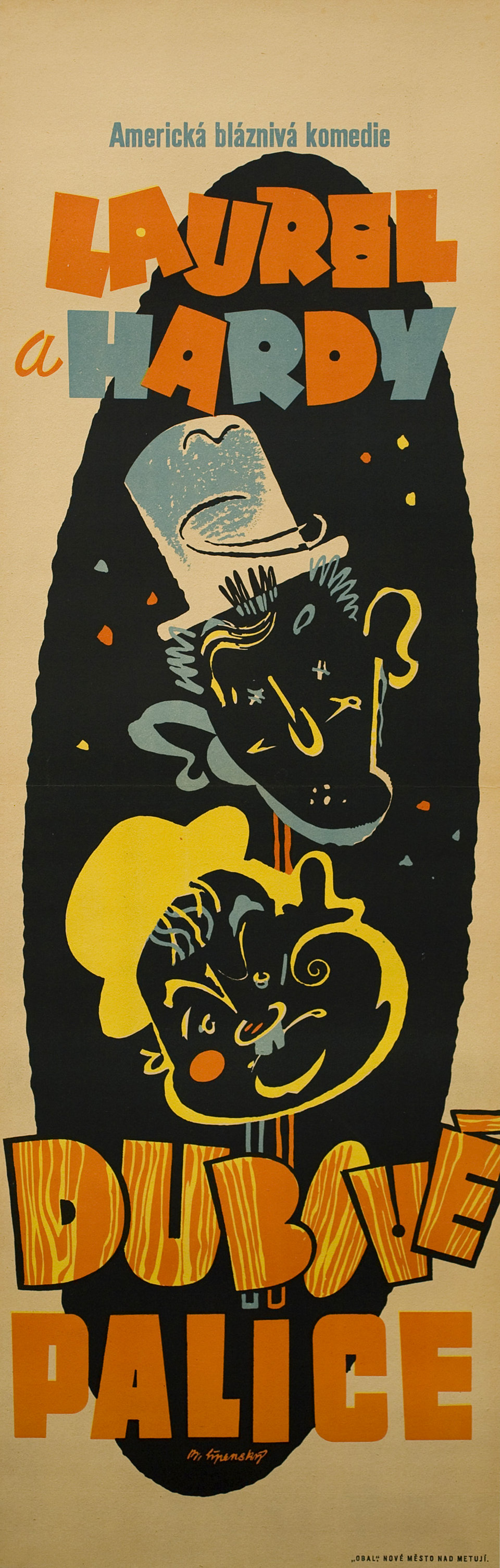 Block-Heads Original 1938 Czech Pre-War Movie Poster