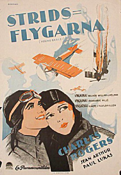 Young Eagles Original 1930 Swedish B1 Movie Poster