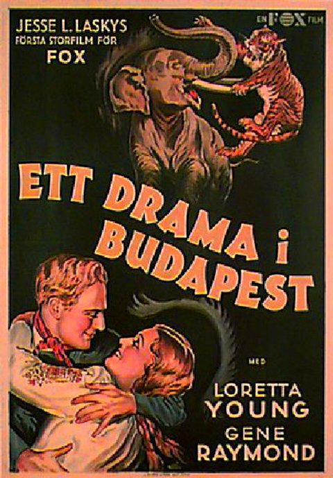 Zoo in Budapest Original 1933 Swedish B1 Movie Poster