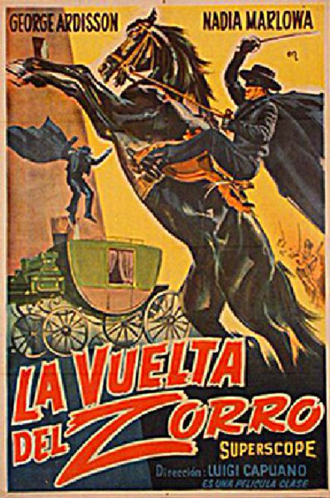 Zorro in the Court of Spain Original 1962 Argentine Movie Poster