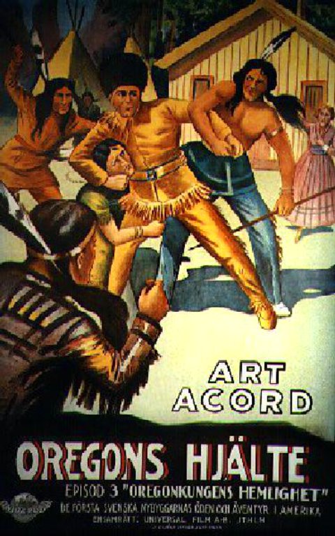 The Oregon Trail Original 1923 Swedish B1 Movie Poster