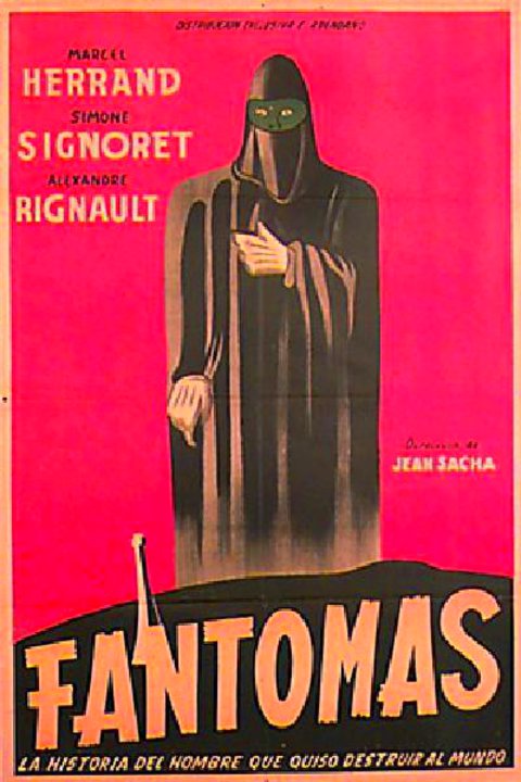 Fantomas Original R1950s Argentine Movie Poster