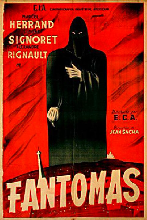 Fantomas Original 1947 Argentine Movie Poster
