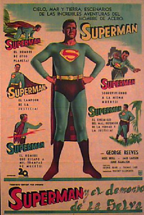 Adventures of Superman Original 1950s Argentine Movie Poster