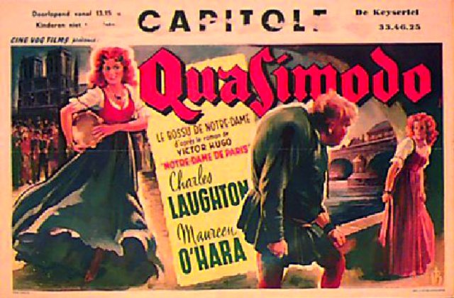 The Hunchback of Notre Dame Original R1950s Belgian Movie Poster