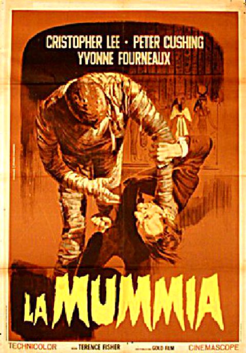 The Mummy Original 1958 Italian Due Foglio Movie Poster