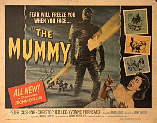The Mummy Original 1959 U.S. Half Sheet Movie Poster