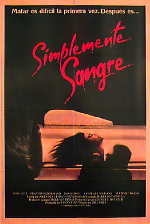 Blood Simple Original 1984 Argentine Movie Poster