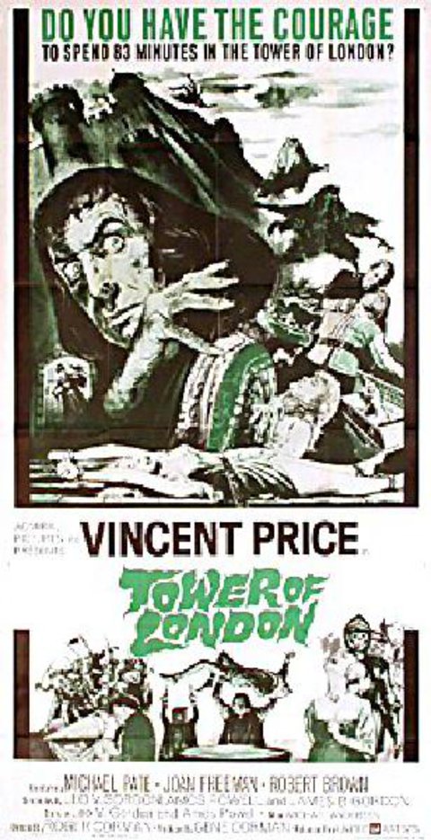 Tower of London Original 1962 U.S. Three Sheet Movie Poster