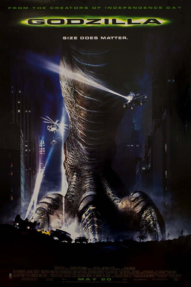 Godzilla Original 1998 U.S. One Sheet Movie Poster