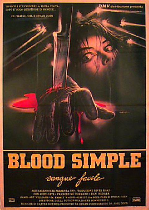 Blood Simple Original 1984 Italian Due Foglio Movie Poster