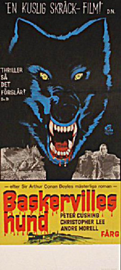 The Hound of the Baskervilles Original R1972 Swedish Stolpe Movie Poster