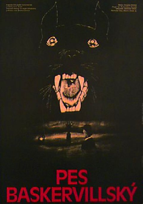 The Hound of the Baskervilles Original 1983 Czech A3 Movie Poster