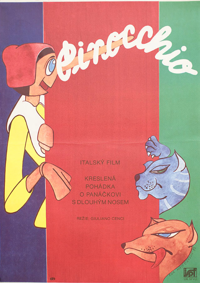 Pinocchio Original 1983 Czech A3 Movie Poster