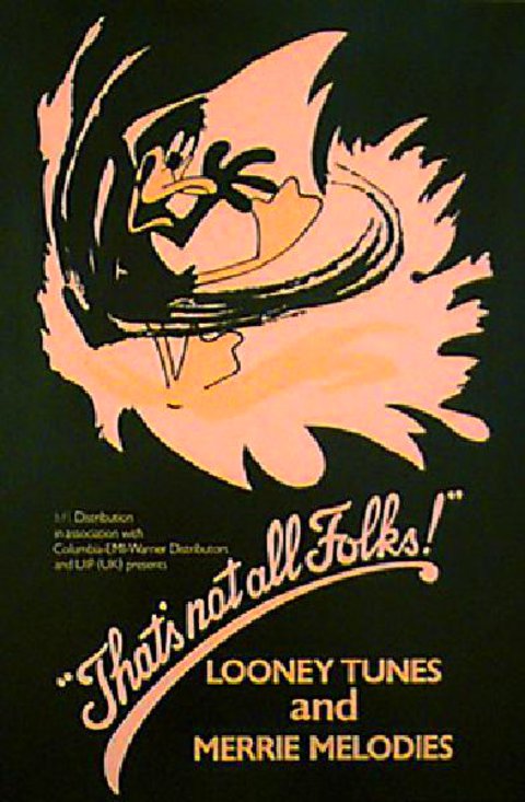 That's Not all Folks - Looney Tunes Merrie Melodies Original 1984 British Double Crown Movie Poster Set of 3