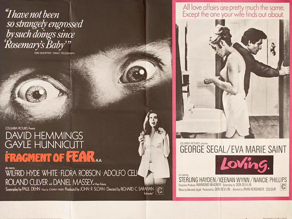 Fragment of Fear / Loving Original 1970 British Quad Movie Poster