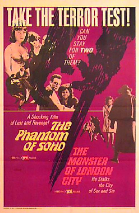 The Monster of London City / The Phantom of Soho Original 1967 U.S. One Sheet Movie Poster