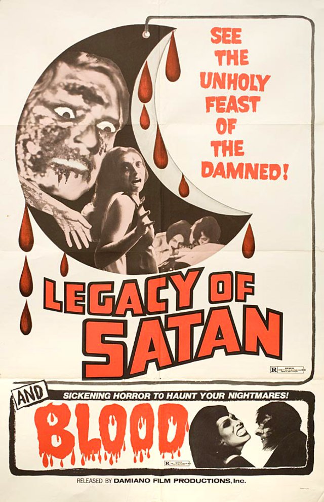 Blood / Legacy of Satan Original 1970 U.S. One Sheet Movie Poster