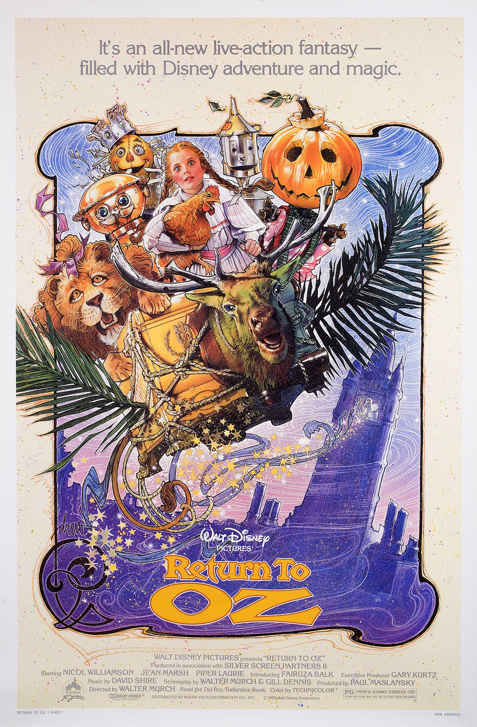 Return to Oz Original 1985 U.S. One Sheet Movie Poster