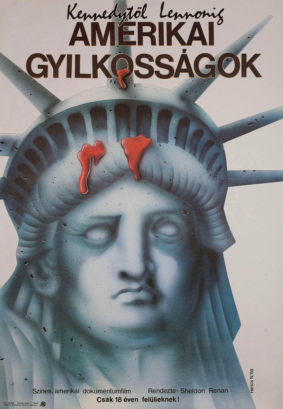 The Killing of America Original 1989 Hungarian A1 Movie Poster