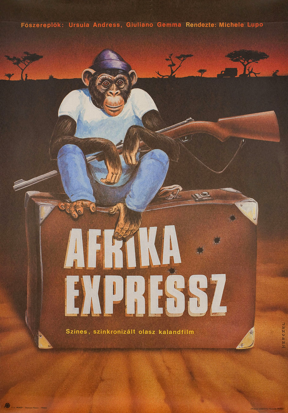 Africa Express Original 1989 Hungarian A1 Movie Poster