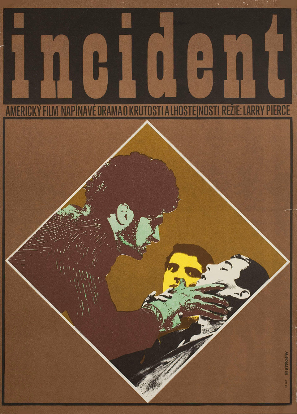 The Incident Original 1968 Czech A3 Movie Poster