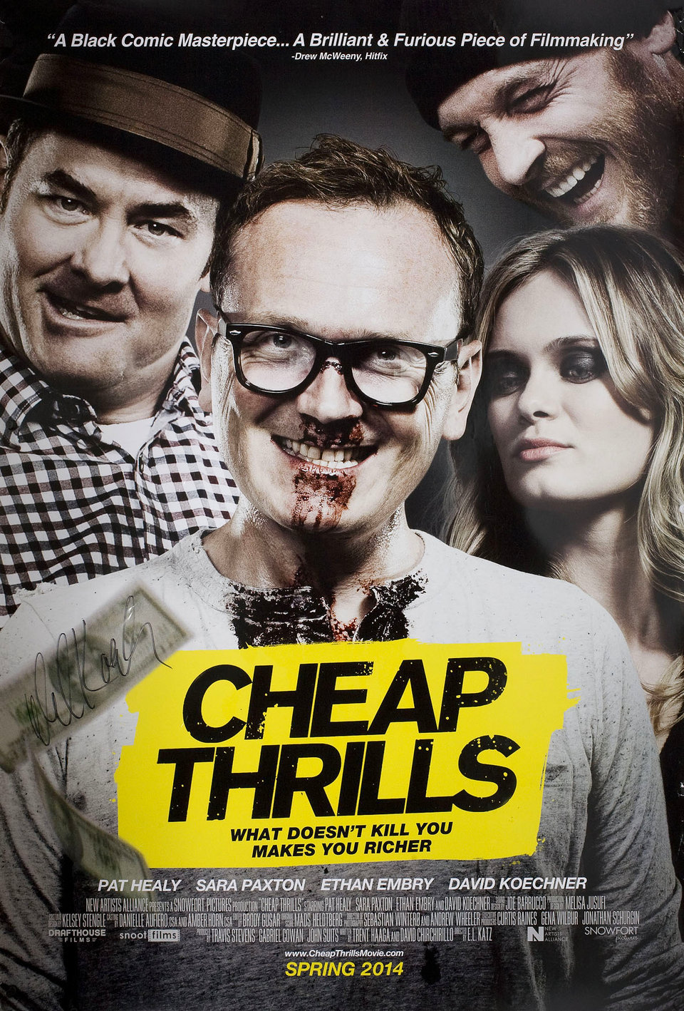 Cheap Thrills Original 2013 U.S. One Sheet Movie Poster