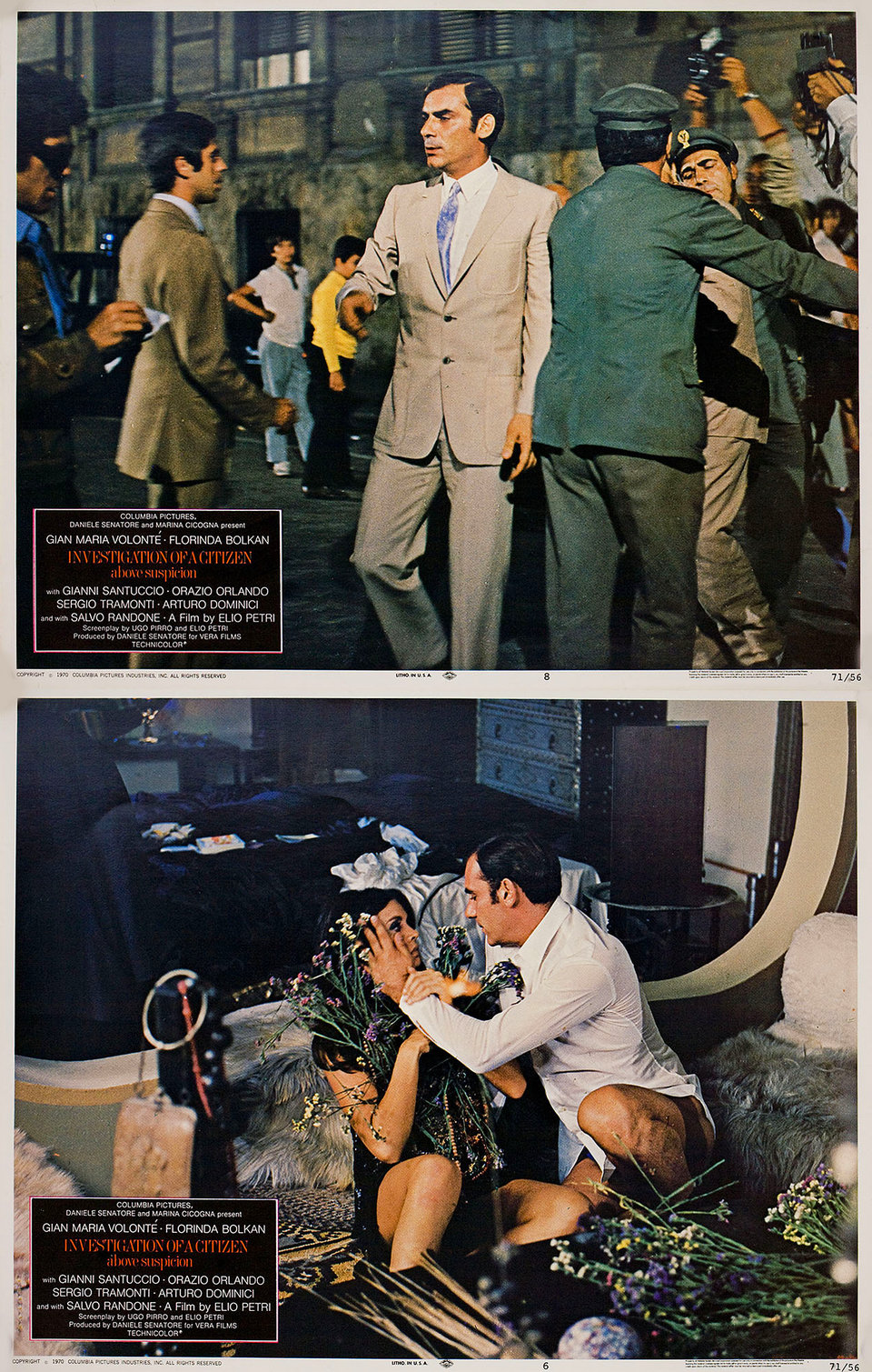 Investigation of a Citizen Above Suspicion Original 1970 U.S. Scene Card Set of 7