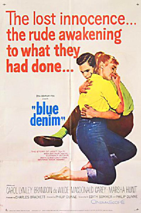 Blue Denim Original 1959 U.S. One Sheet Movie Poster