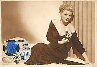 The Blue Gardenia Original 1953 Italian Fotobusta Movie Poster