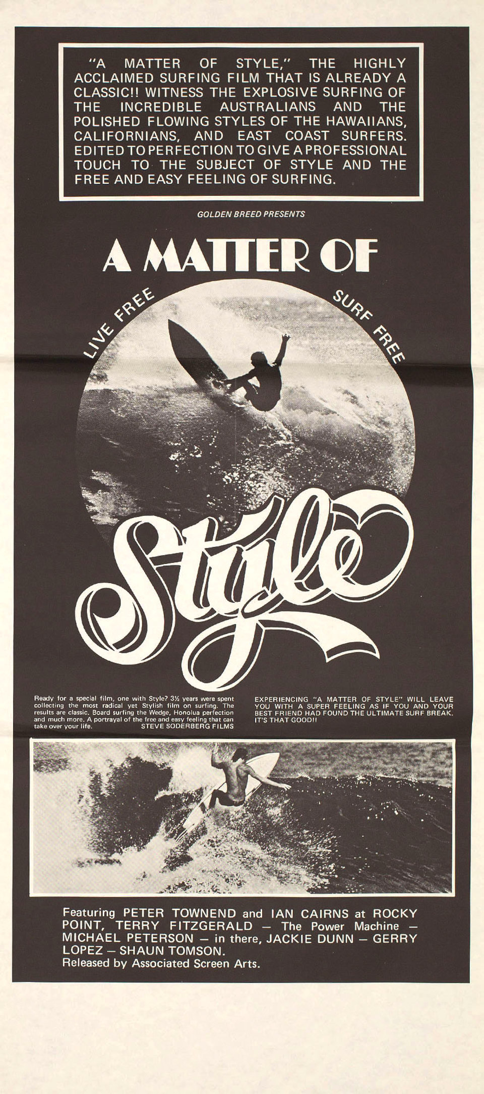 A Matter of Style Original 1976 Australian Daybill Movie Poster