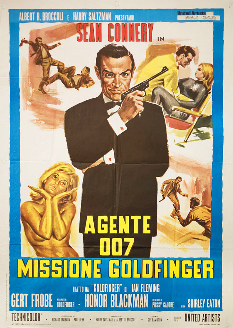 Goldfinger R1970s Italian Due Fogli Poster