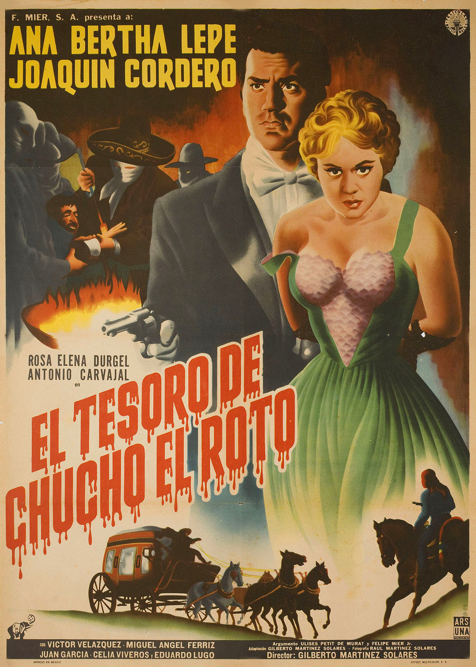 El tesoro de Chucho el Roto Original 1960 Mexican B1 Movie Poster