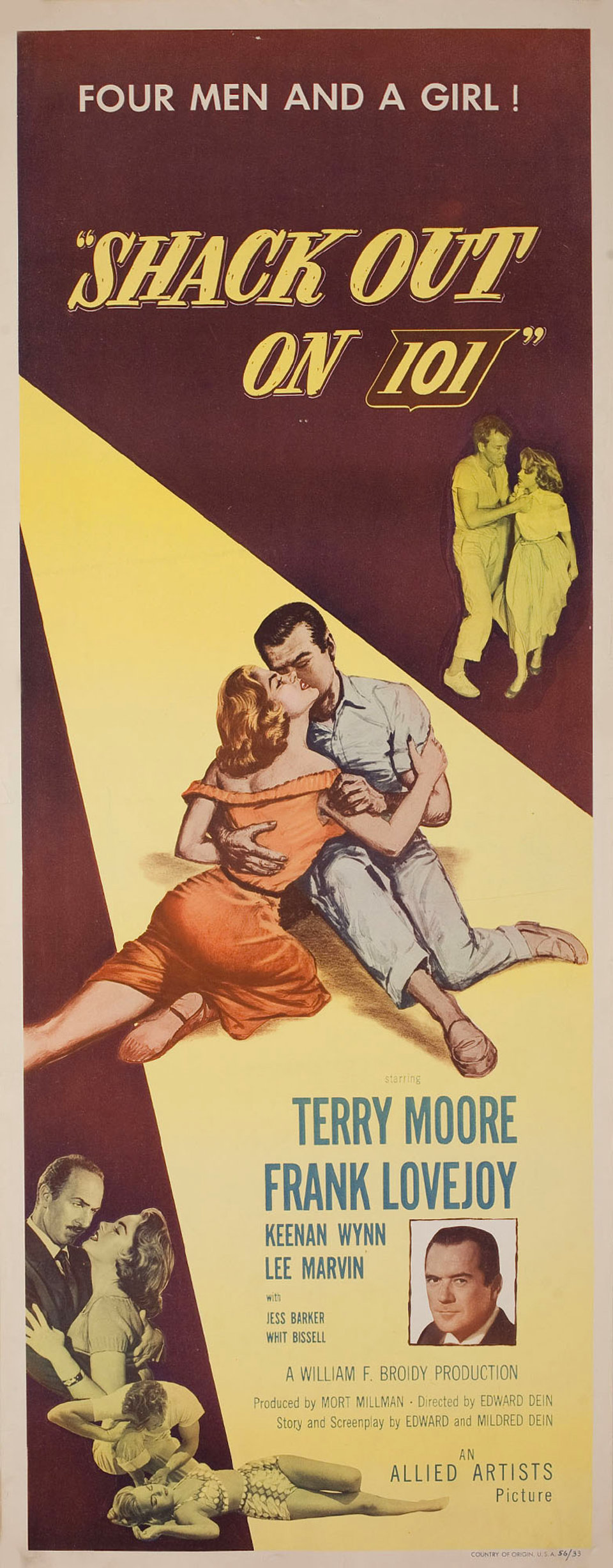 Shack Out on 101 Original 1955 U.S. Insert Movie Poster