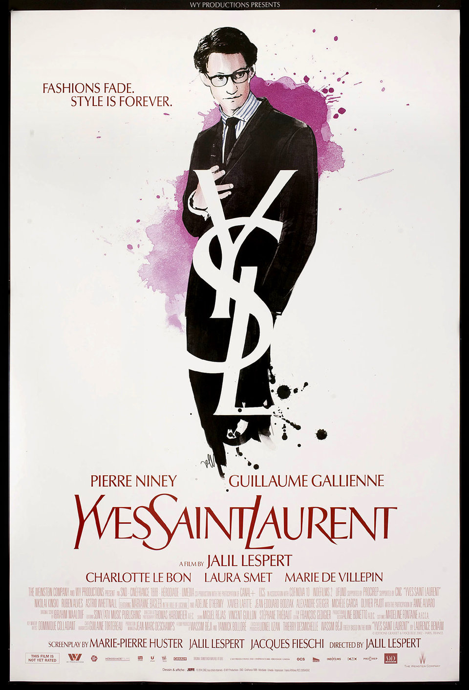 Yves Saint Laurent Original 2014 U.S. One Sheet Movie Poster