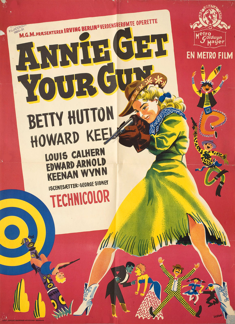 Annie Get Your Gun 1951 Danish A1 Poster