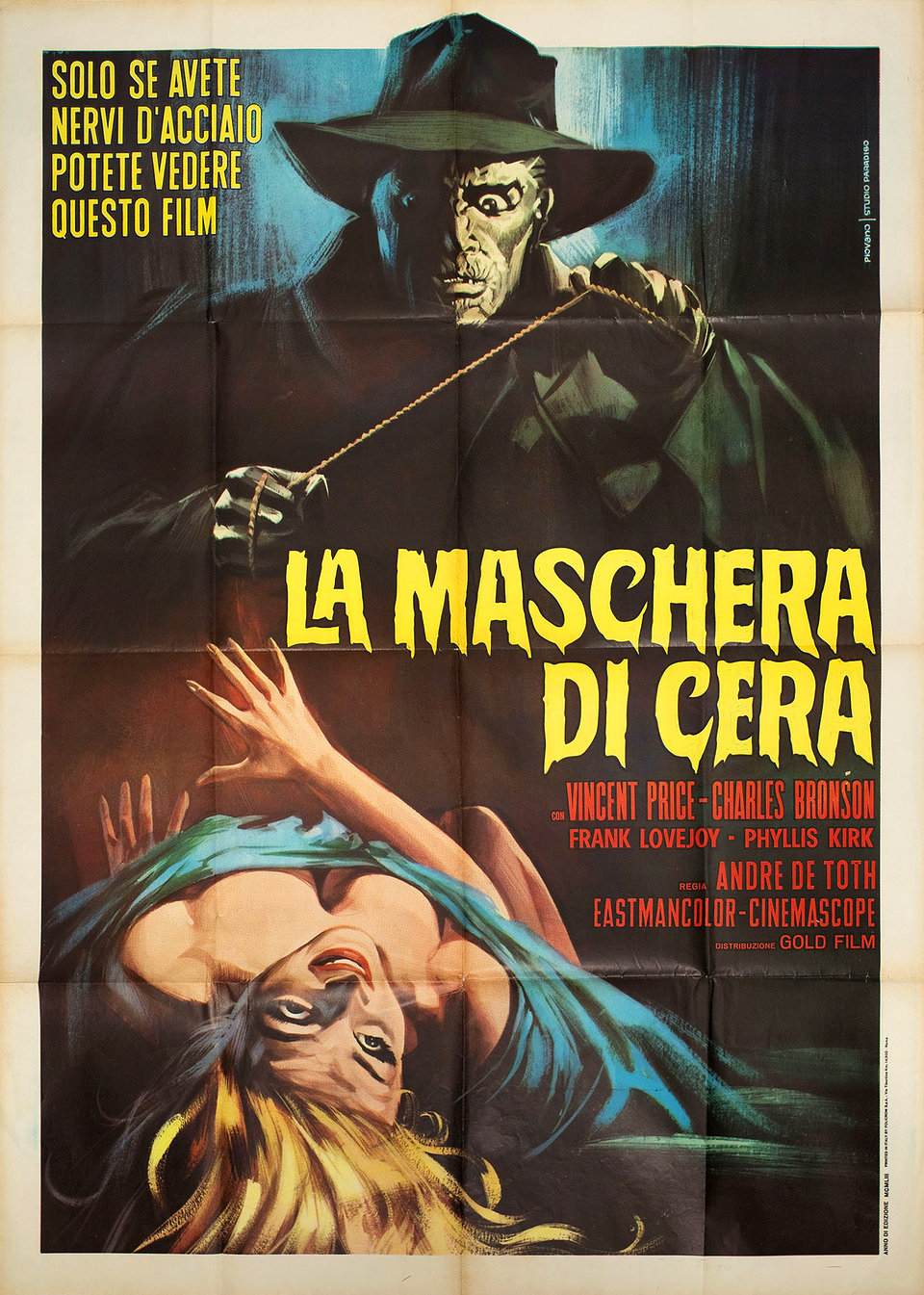 House of Wax Original R1960s Italian Due Foglio Movie Poster