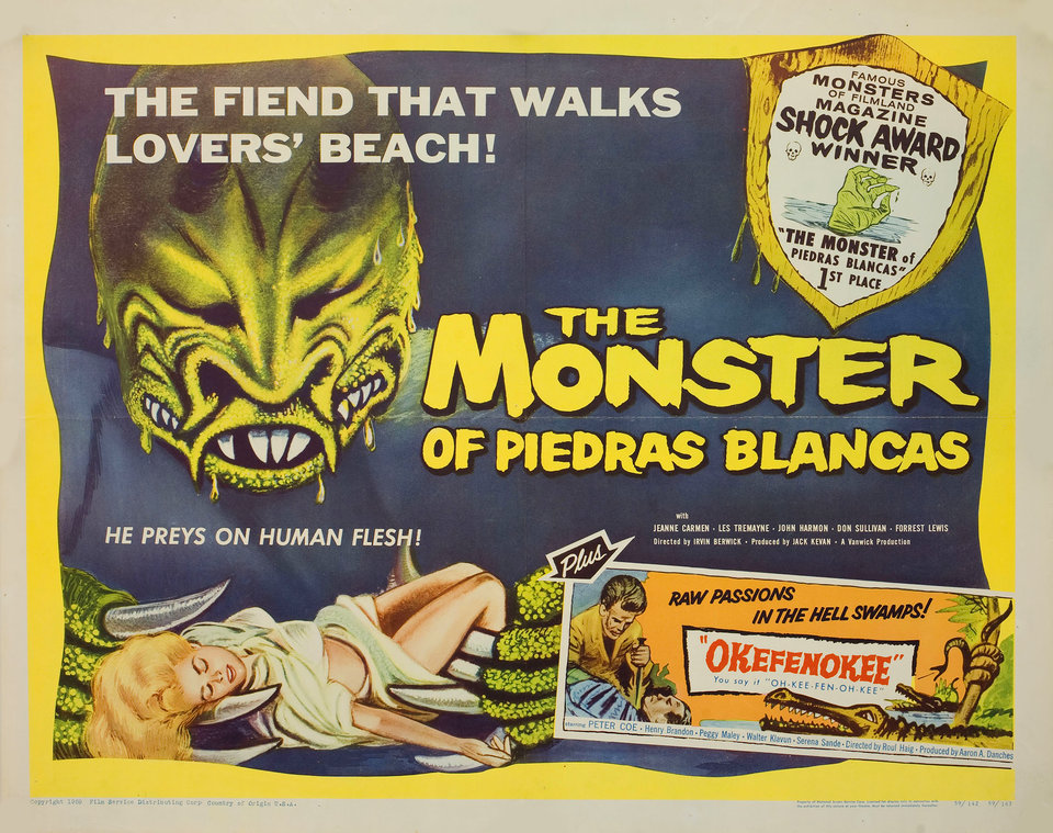 The Monster of Piedras Blancas Original 1959 U.S. Half Sheet Movie Poster