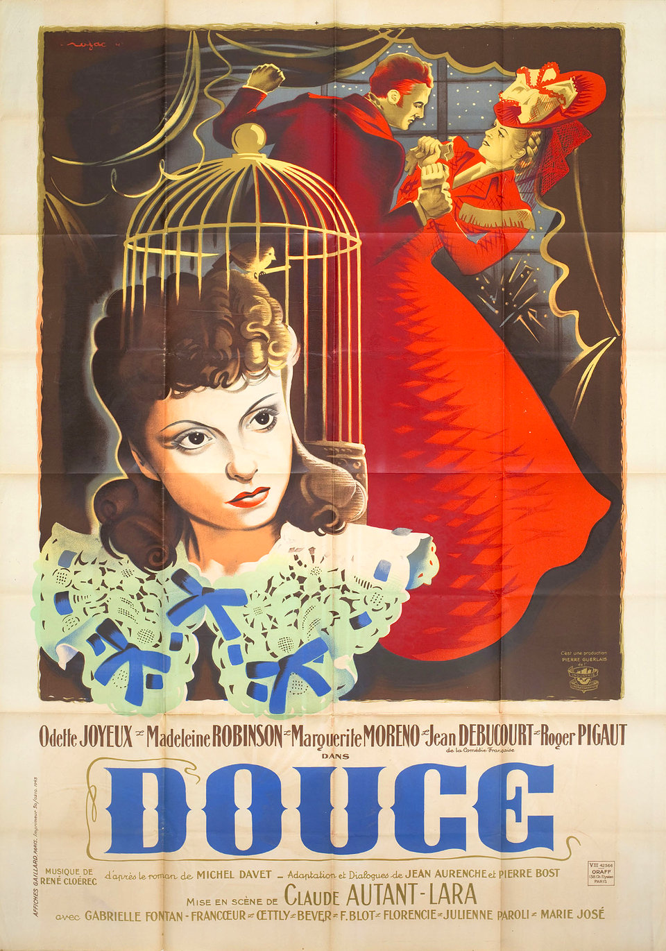 Love Story Original 1943 French Grande Movie Poster