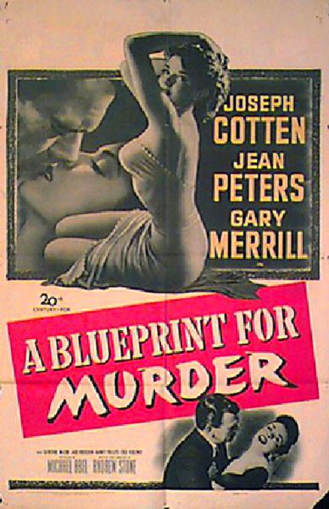 A Blueprint for Murder Original 1953 U.S. One Sheet Movie Poster