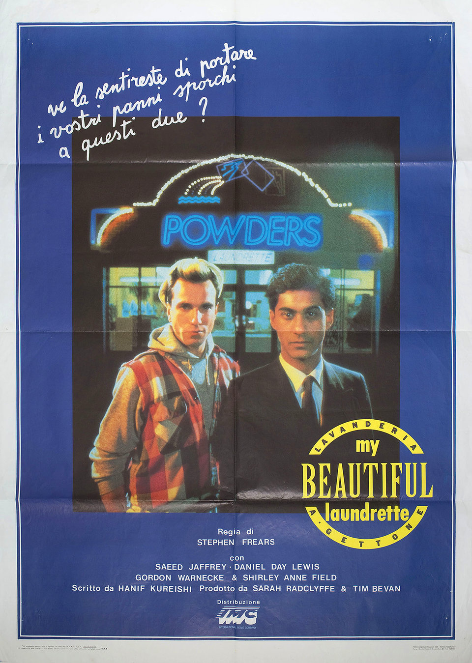 My Beautiful Laundrette Original 1985 Italian Due Foglio Movie Poster