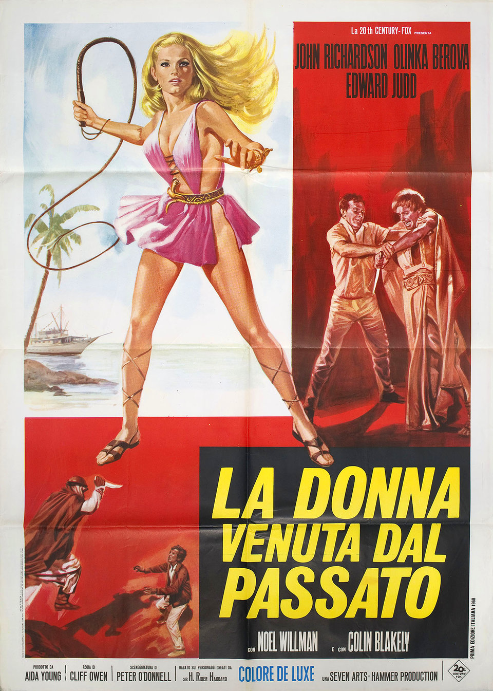 The Vengeance of She Original 1968 Italian Due Foglio Movie Poster