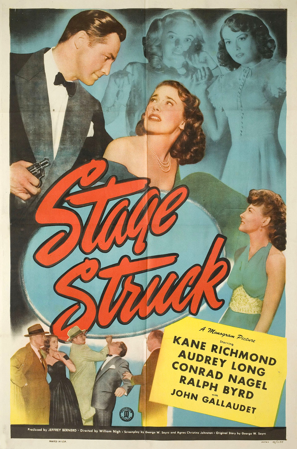 Stage Struck 1948 U.S. One Sheet Poster