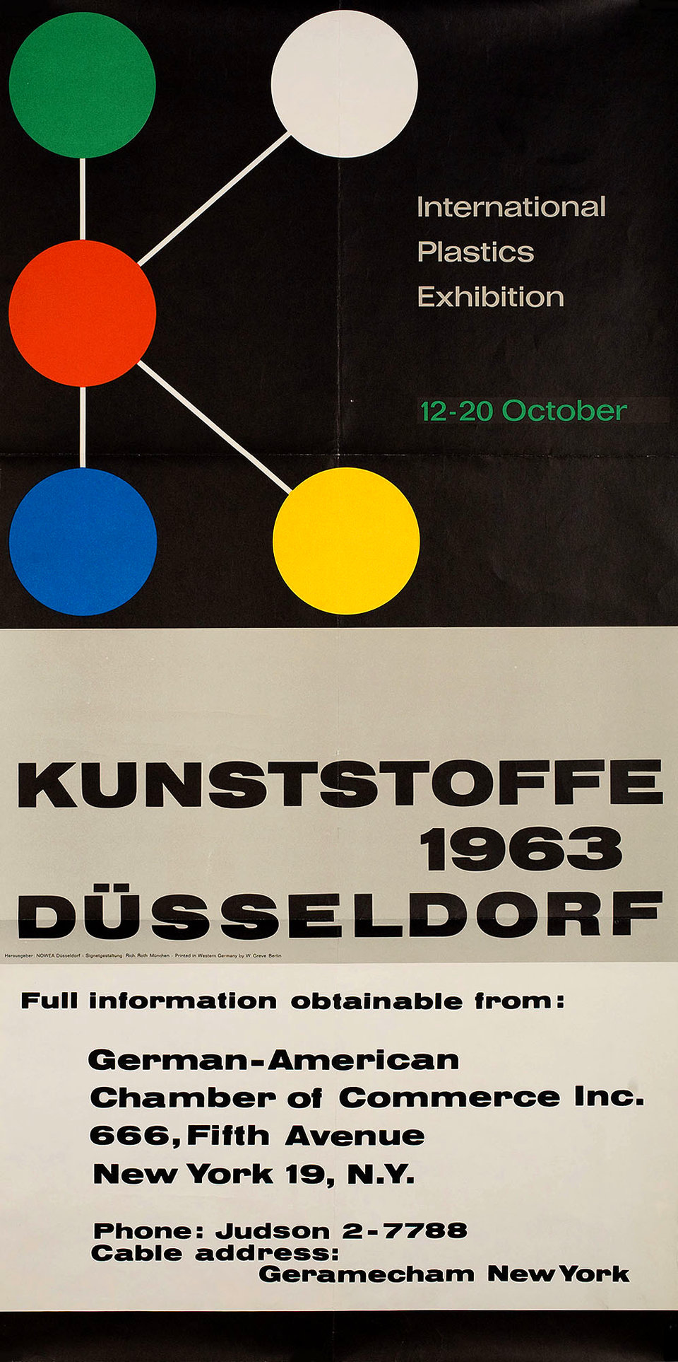International Plastics Exhibition 1963 German Poster