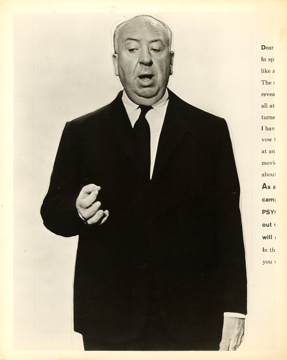 Alfred Hitchcock / Psycho Original 1960s U.S. Production Photo