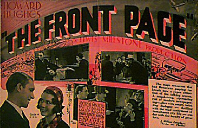 The Front Page Original 1934 U.S. Movie Herald