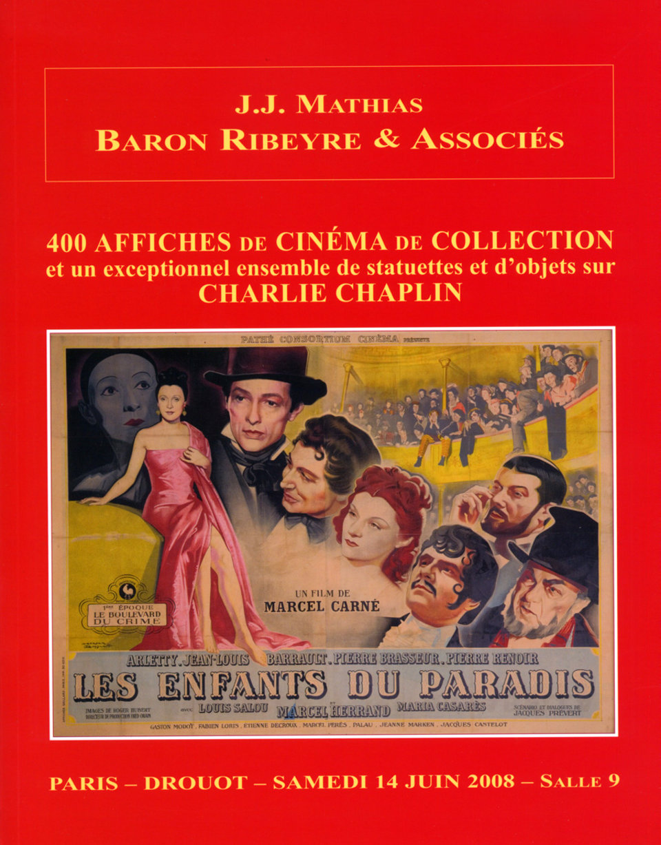 Drouot-Richelieu, J.J. Mathias, Baron Ribeyre & Associes: Affiches de cinema de collection Original 2008 French Catalog
